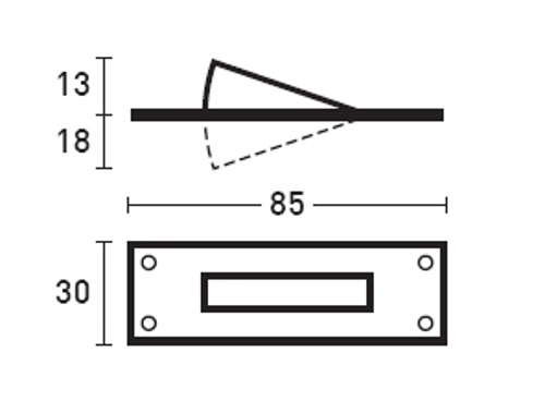 Trav�o retentor de porta com mola - LAT�O